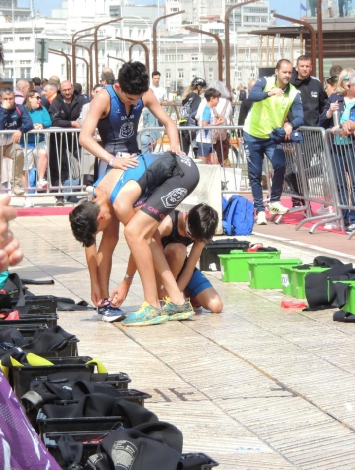 Cuando el triatlón es deporte de equipo