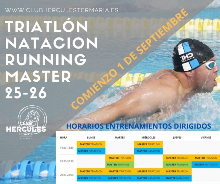 ENTRENAMIENTOS  DE TRIATLON, NATACION Y RUNNING MASTER 2025-2026. EMPEZAMOS TEMPORADA