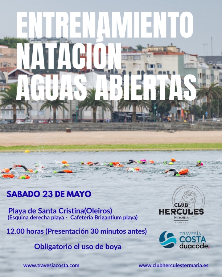 ENTRENAMIENTO EN EL MAR. SABADO 23 DE MAYO 2026 PLAYA DE SANTA CRISTINA (OLEIROS)